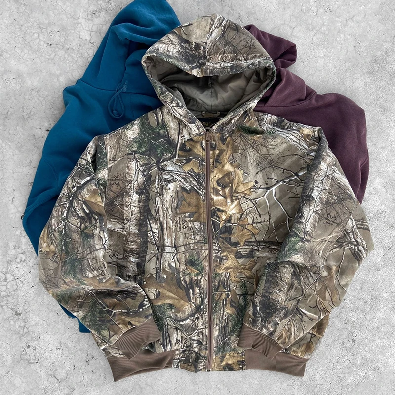 トップス future archive ZIP CAMO HOODIE future archive camo zip hoody