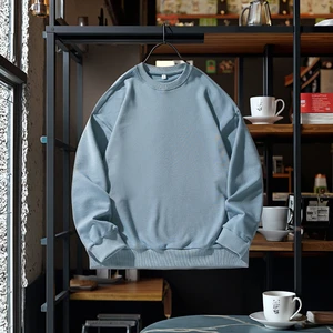 OEM & ODM 0 ProductionKorean Road Japanese Men's Solid Color Neck Sweatshirt Loose All-Match Basic Casual