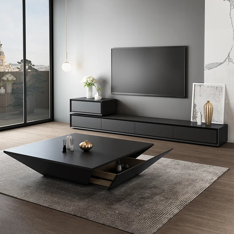 Square Coffee Table Tv Combination Living Room Modern Tv Stand