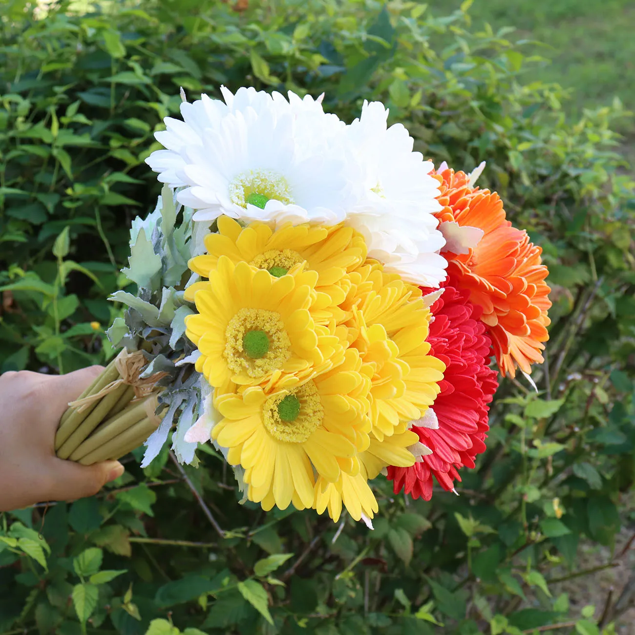 100 STKS Gerbera Daisy Kunstbloemen Stof Bloemen Hoofden Voor Bruiloft DIY Decoratie Craft