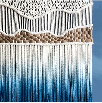 大きな染色ウール毛織りボヘミアンマクラメ手織り装飾高級壁掛け