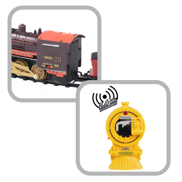 Treno Elettrico Trenino Legno Telecomandato Set Di Giocattoli