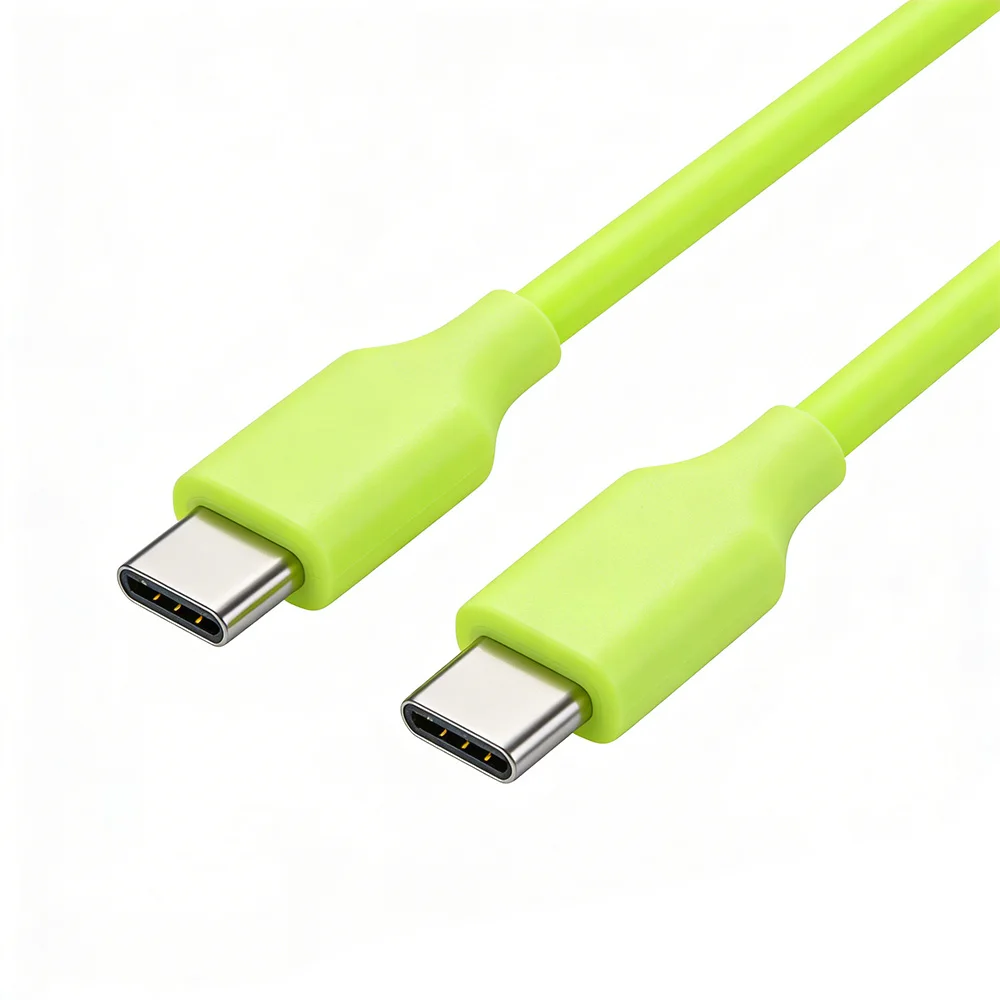 1m 2m 3.3ft Type C to Type C Phone Premium Silicone-Coated na Cable para sa iPhone at Android Type-C Data Cables
