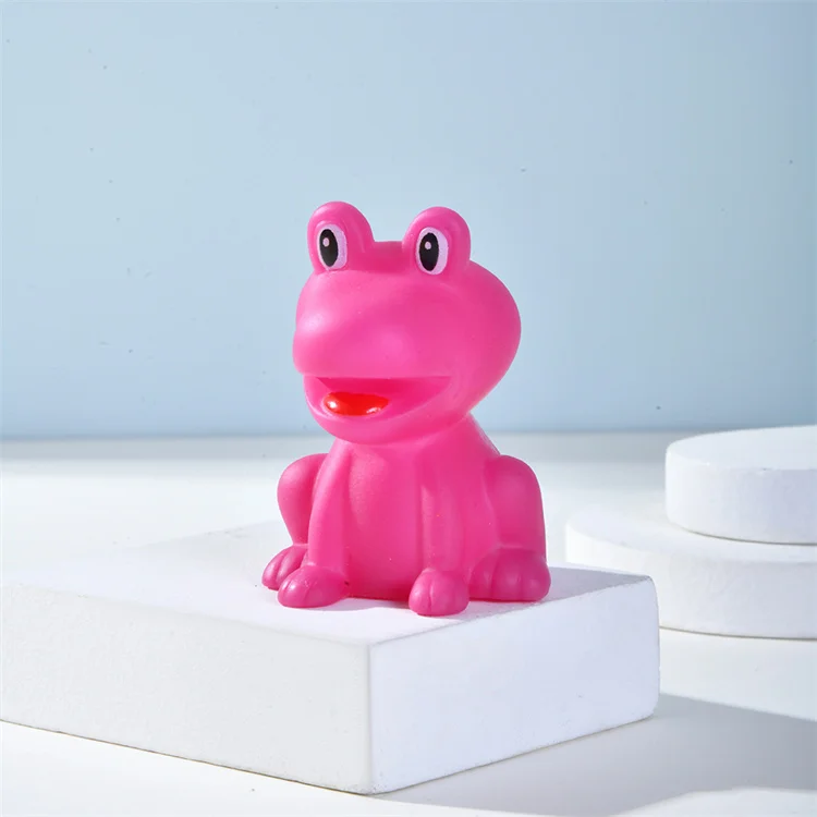 Free Sample Customized Bath Tub Animal Baby Shower Bath Toys Water Play Swimming 2 Inch Water Squirting Frogs Rubber Toy Frog