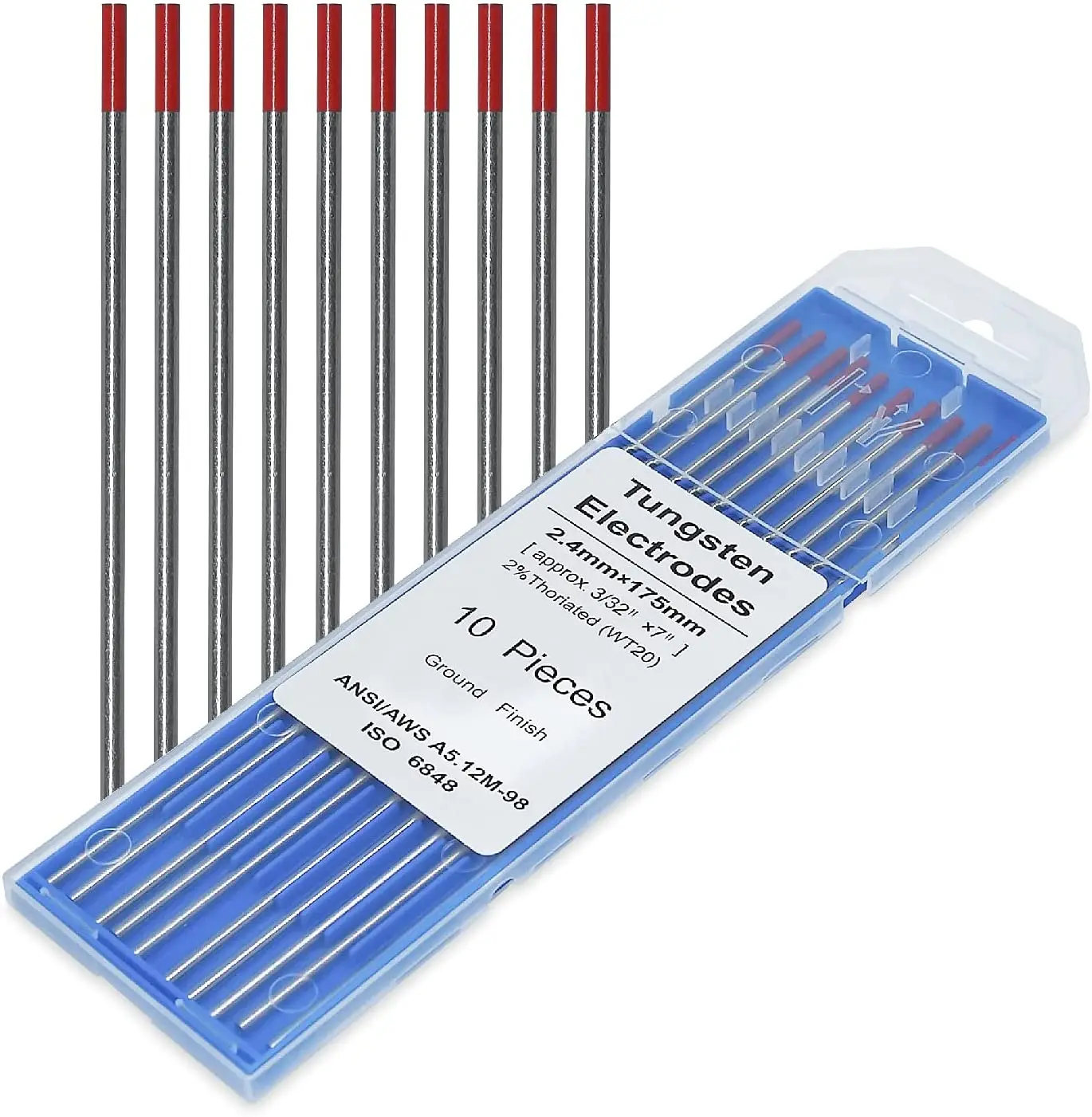 Électrodes Tungstène Vert ⌀2,4mm 175mm - Lot De 10 Pour Soudure TIG WP20