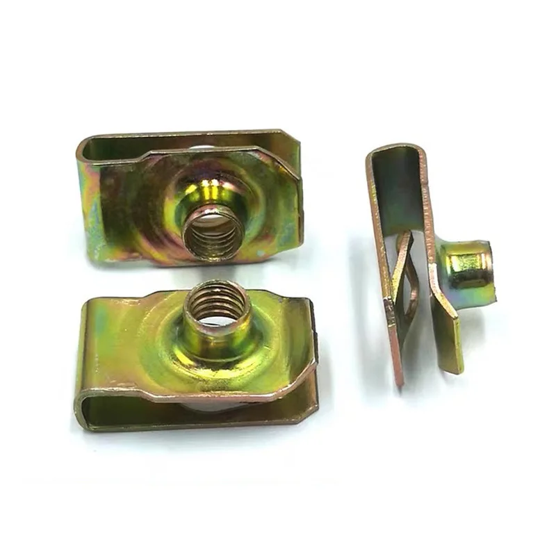 Spring Steel 6mm U-nut Assembly Galvanized Fasteners Speed Snap M4 M6 M8 M10 U Shaped Spring Clip Nut M4 for Automotive