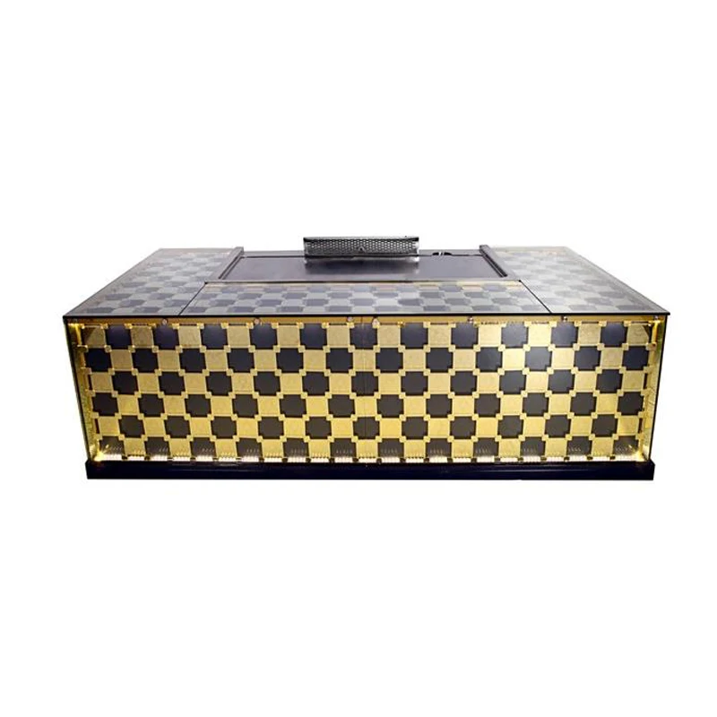 10 Seats 1120x720x790mm 380V/50Hz Commercial Teppanyaki Grill Table with Stainless Steel 304 Construction
