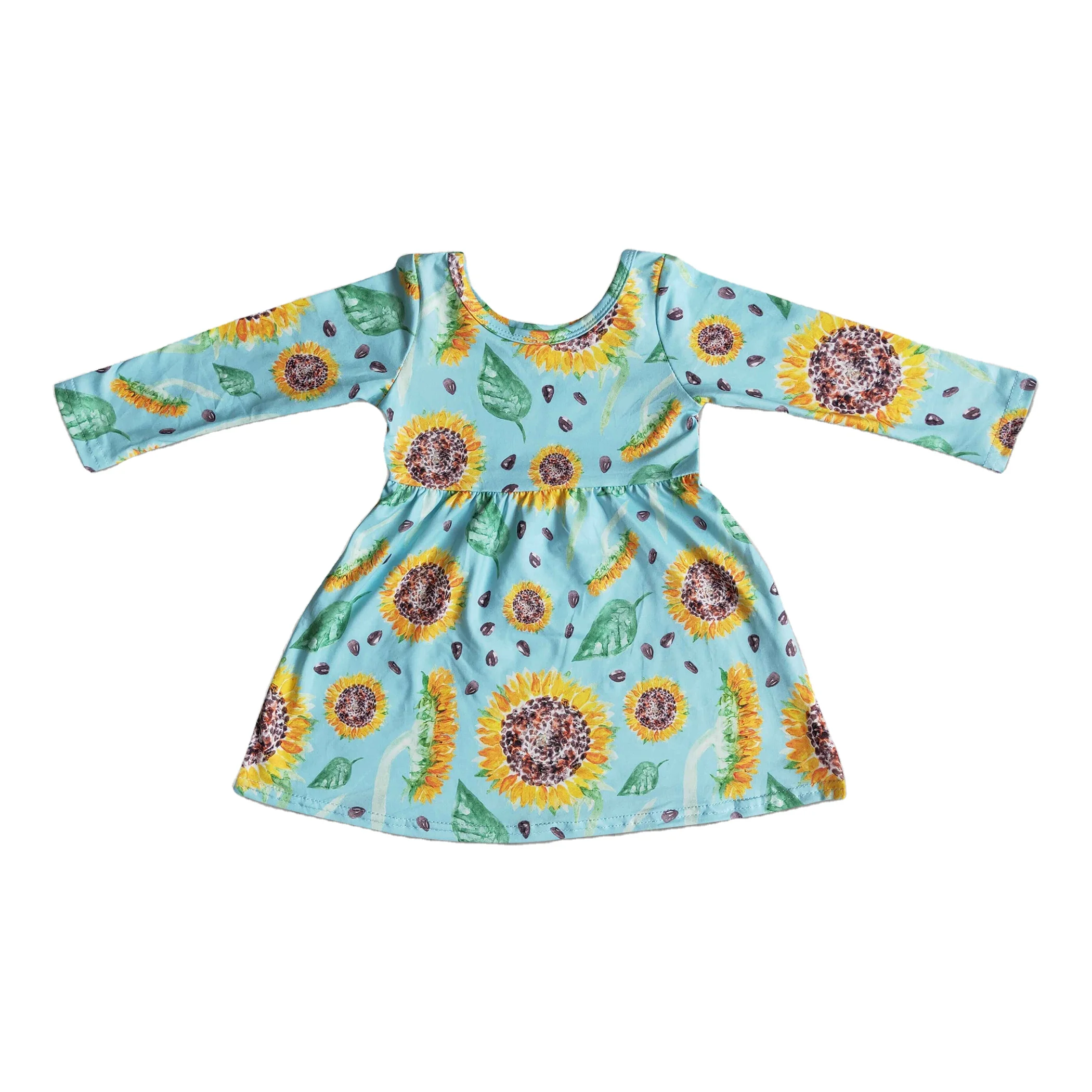 Boutique-ropa De Invierno Para Niñas Pequeñas,Vestido Infantil De Manga  Larga,Azul Cielo Y Girasol - Buy Niño Jugar Ropa,Bebé Niña Vestido De,La  Ropa De Los Niños Product on 