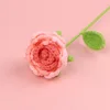 กิ่งกุหลาบปลายแหลมสีชมพูไล่ระดับสามชั้น