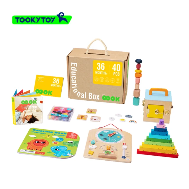 Shape matching building block unlocking toy small square block group stacking height toy weather turntable Educational Box