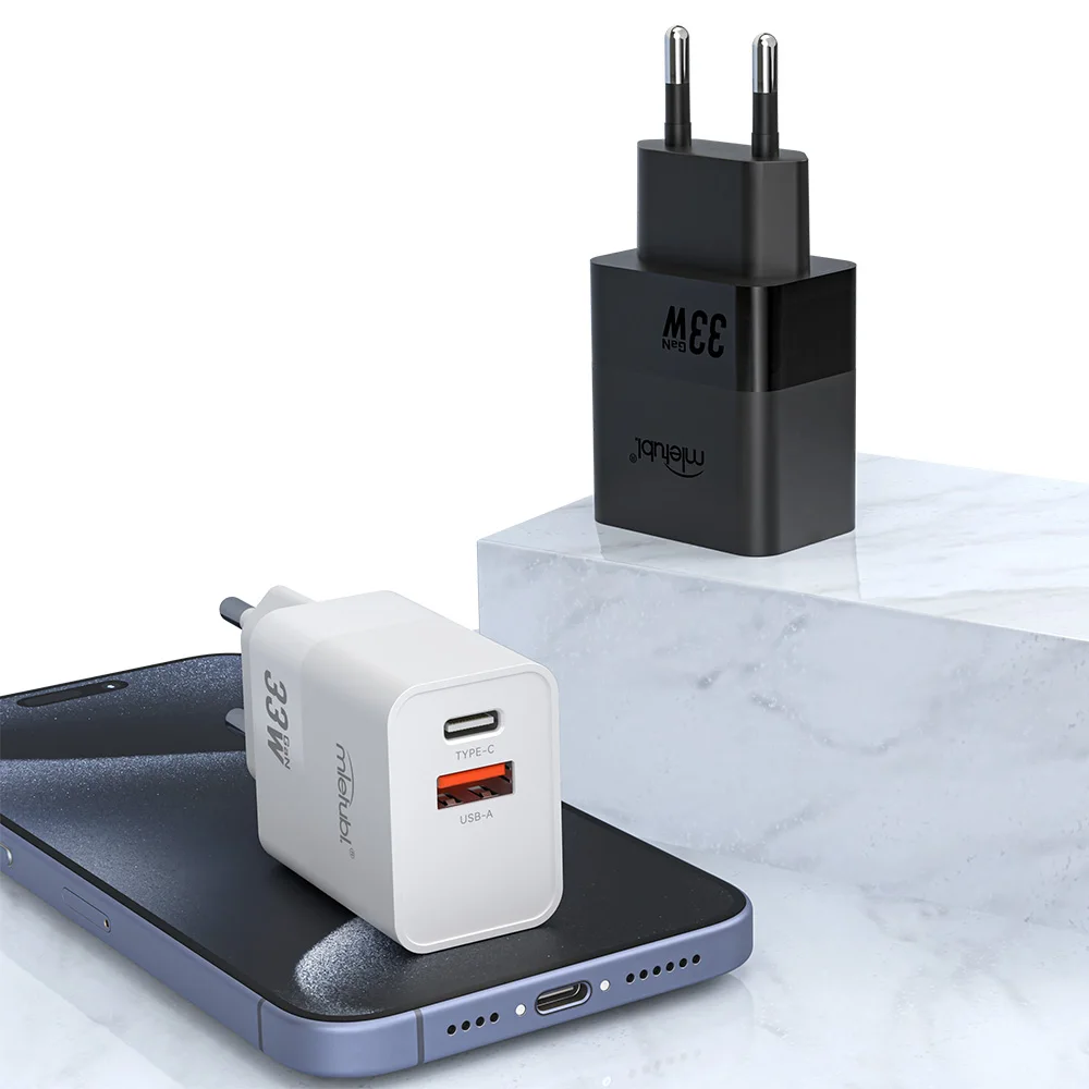 MIETUBL PD 33W A + C dual output fast charging GaN USB C travel adapter with type C cable for iphone