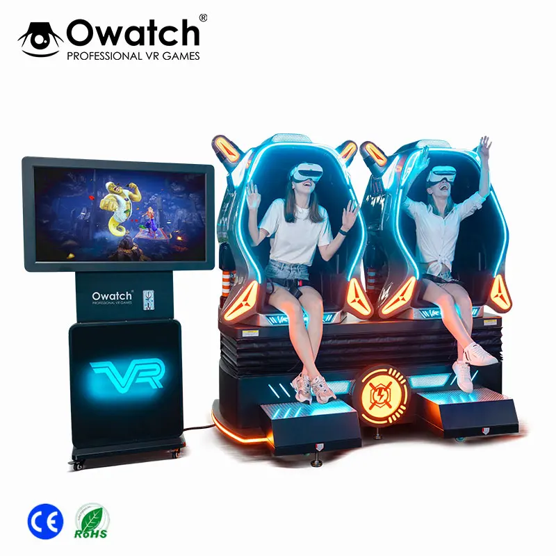 Guangzhou Owatch 2-Seater Dynamic Virtual Reality 9D Robot Cinema Simulator  Chair Luxury Feature Indoor VR Chair 9D VR Model
