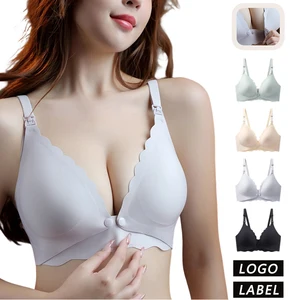 Wholesale In-Stock One-Piece Maternity Adjustable Bra: Front-Opening Nursing Bra, Wireless, for Women