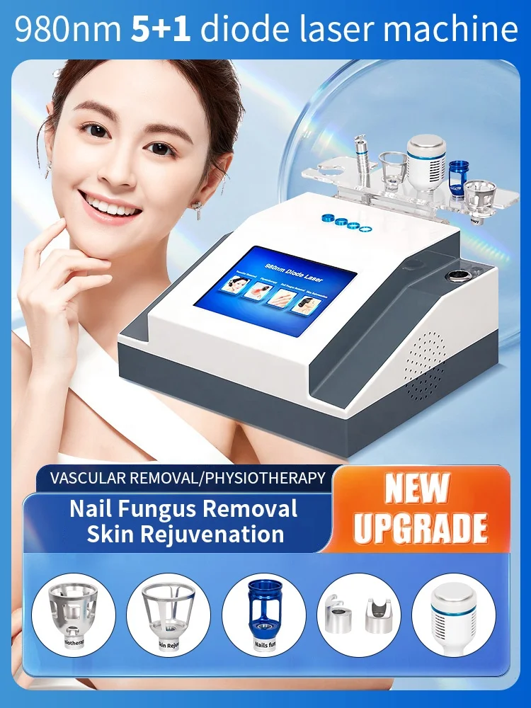 Professional 980nm Diode Laser 5-in-1 Multifunction System with Ice Compress Hammer