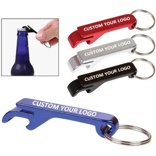 Promotional Advertise Gifts Aluminum Alloy Oem Metal Opener Beer Can Beer Opener Keyring Key Chain