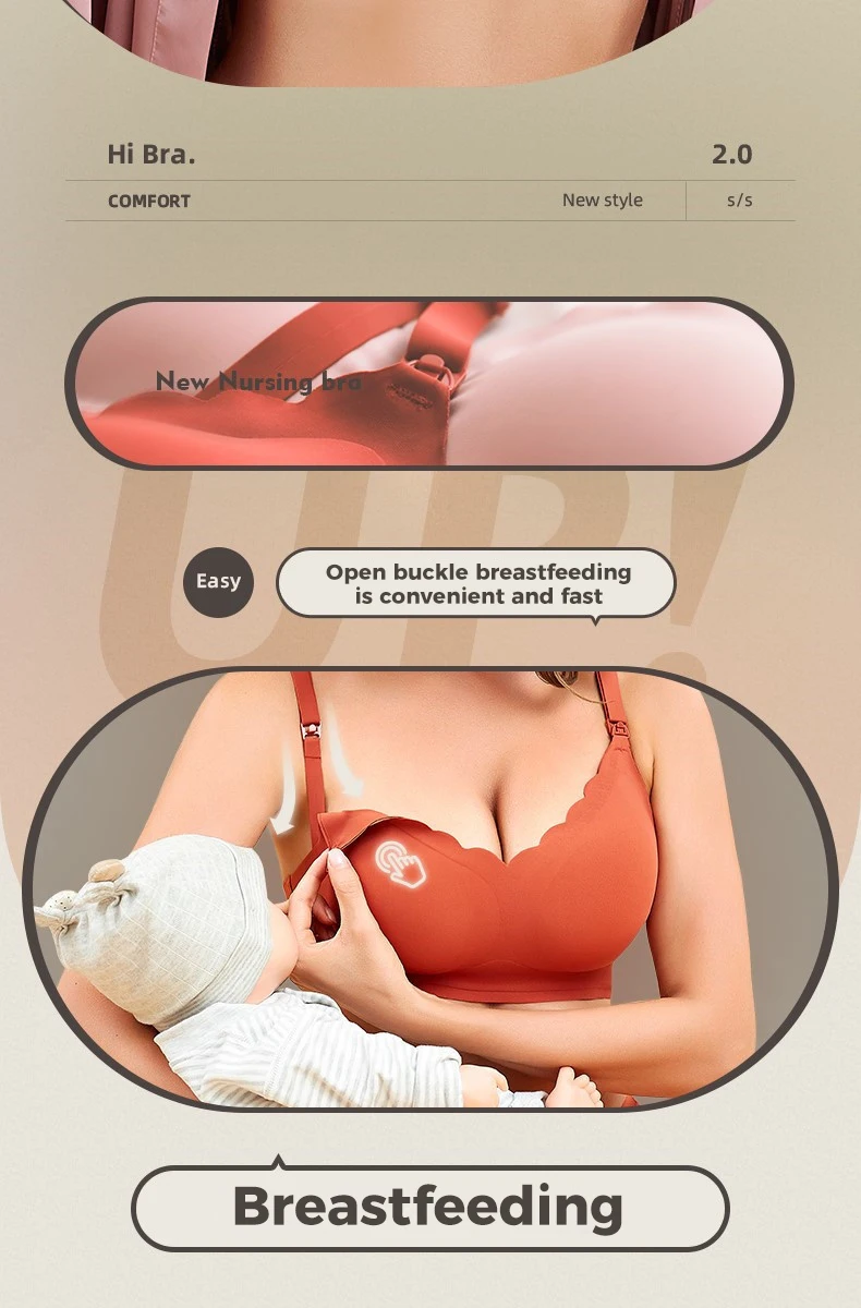 2023 Wholesale Maternity Nursing Bras Cotton Breastfeeding Nursing