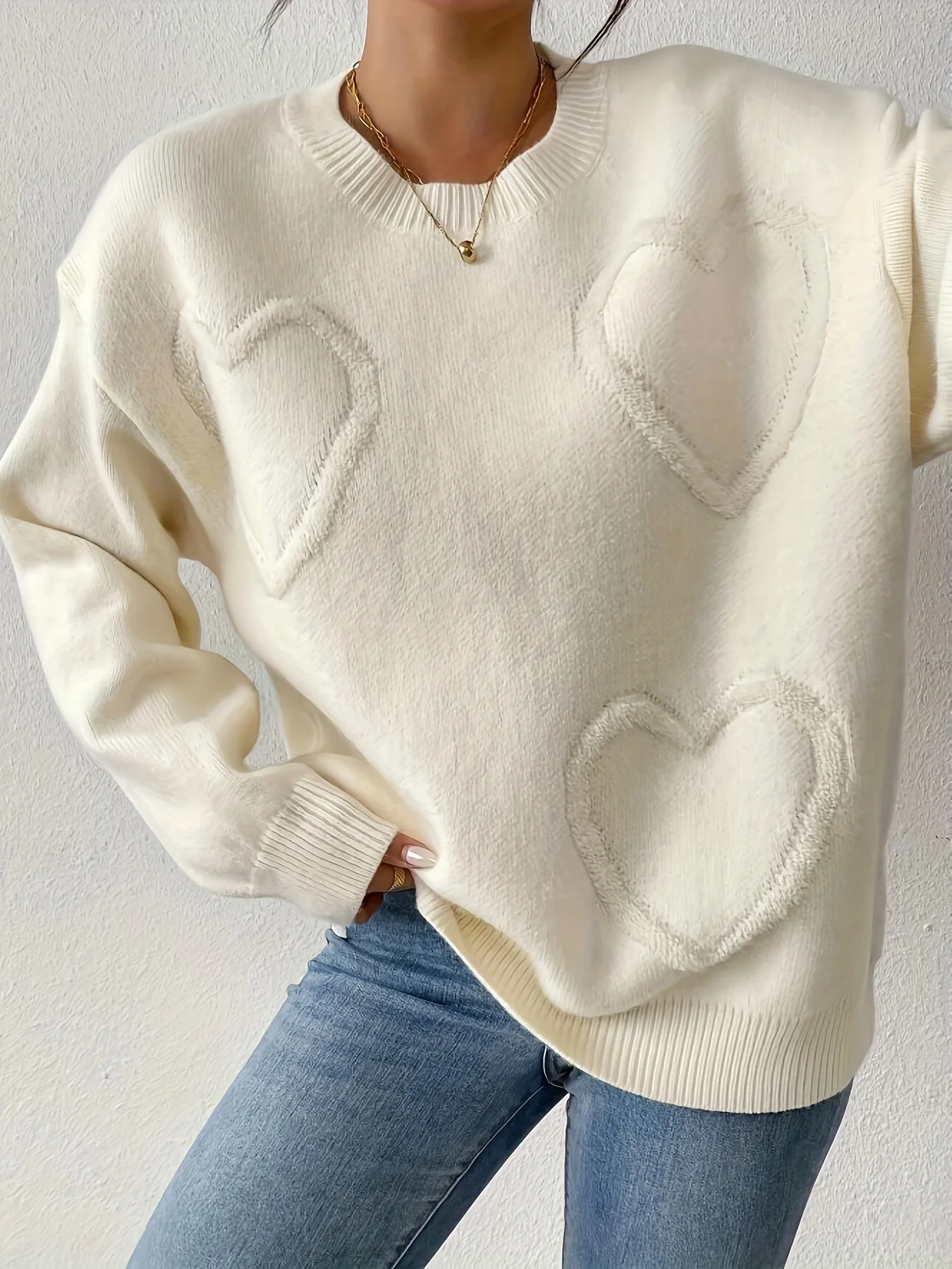 Heart Pattern Sweater 4