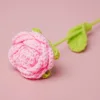 One finished pink flower