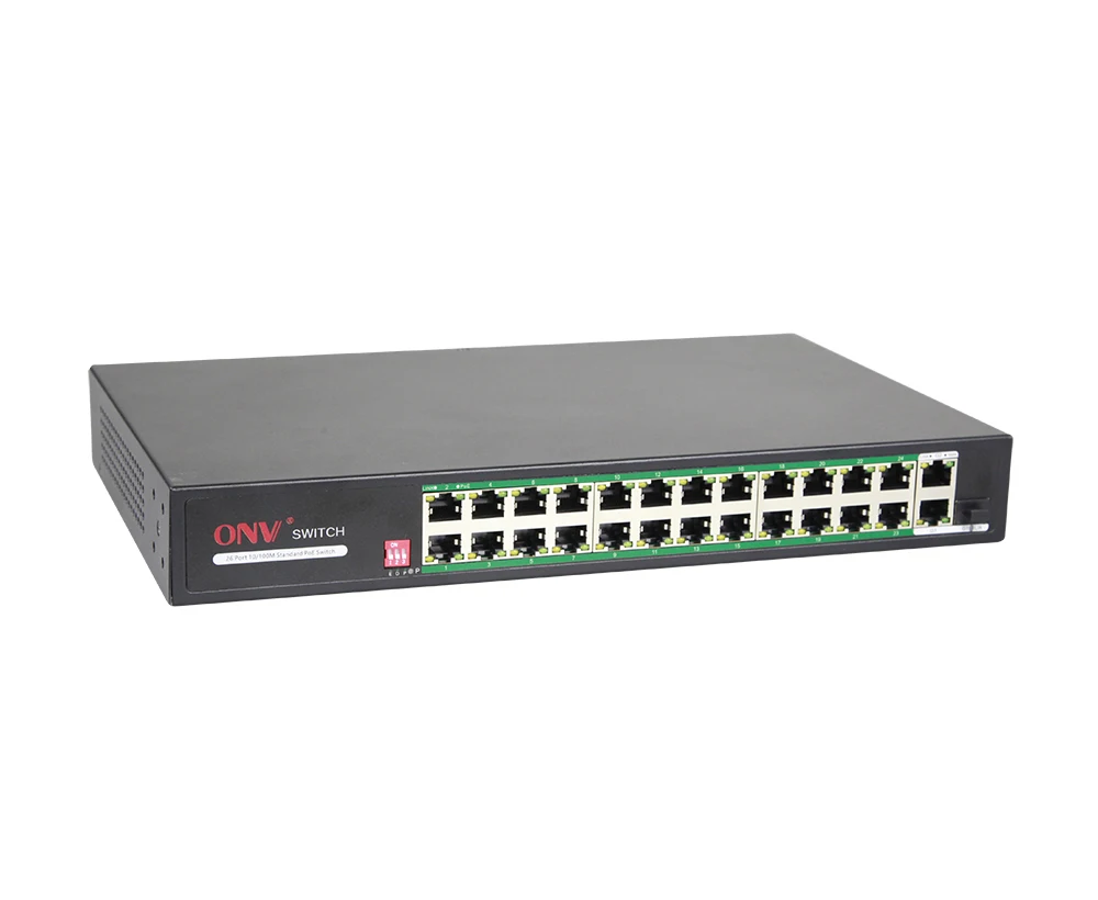 ギガビットアップリンク24ポートPoEスイッチコンボポート Watchdog AI 24ポートPOEスイッチ、2ギガビットアップリンクOEM