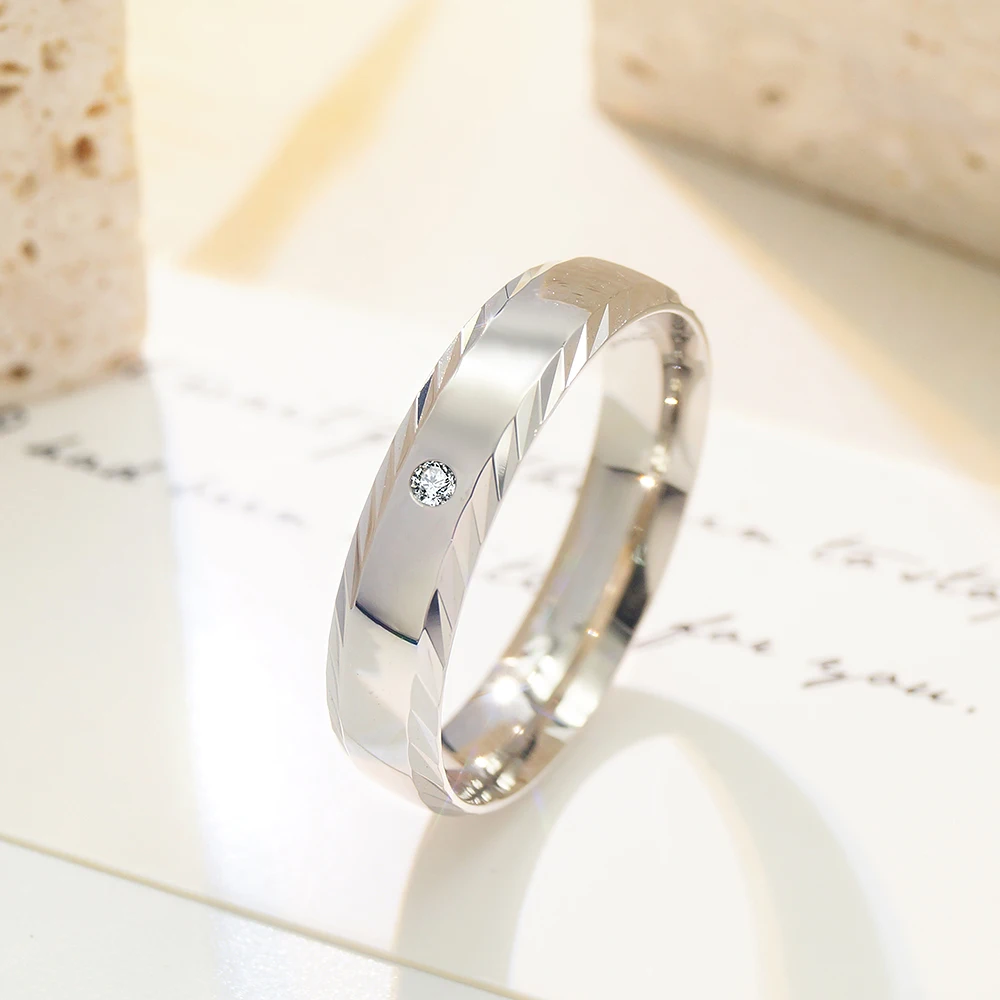 Anillos De Compromiso Para Hombre Delgados Anillo Sencillo De 5mm