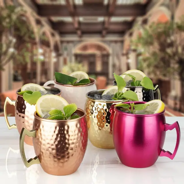 Large 16 oz Copper Beer Moscow Mule Mugs for Party