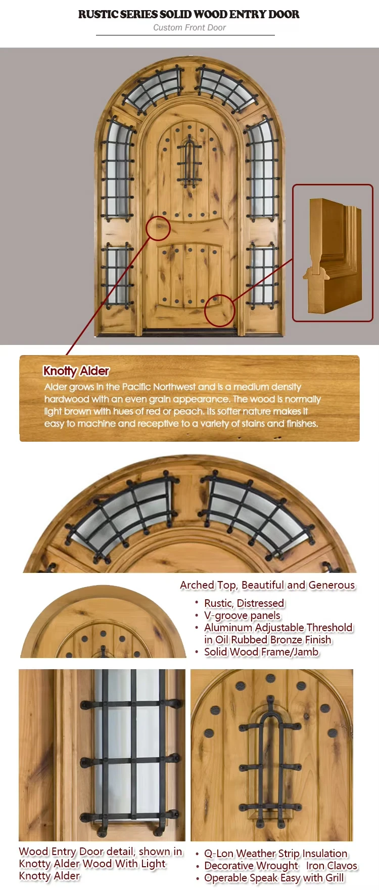 High Quality Customized Solid Oak Wood Door with Modern Design 100% ...