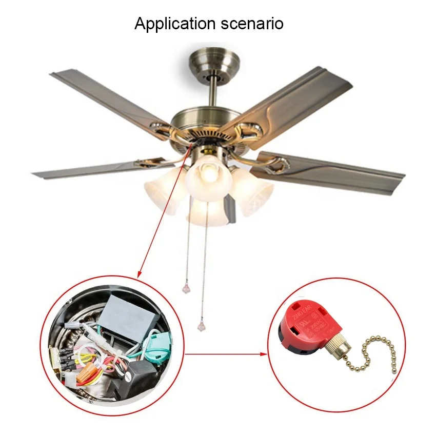 Wholesale Zing Ear ZE-268S1 Ceiling Fan Wall Lamp Switch