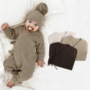 2026 New Arrival Infant Romper Autumn Winter Cotton Long Sleeve Newborn Clothing Thick Knitted Baby Jumpsuit