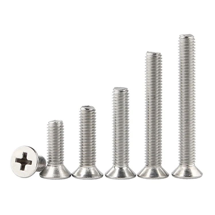 M8 A2 Stainless Steel Cross Recessed Countersunk Head Machine Screws Csk Bolts 