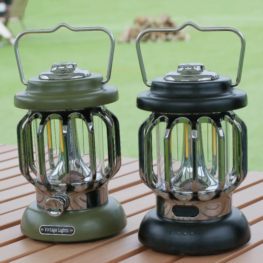 Camping Light, Led Retro Battery Powered Lantern, Led Retro