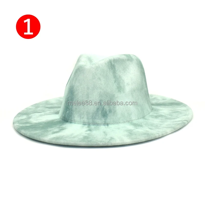New Fashion Tie Dye Fedoras Women Wool 