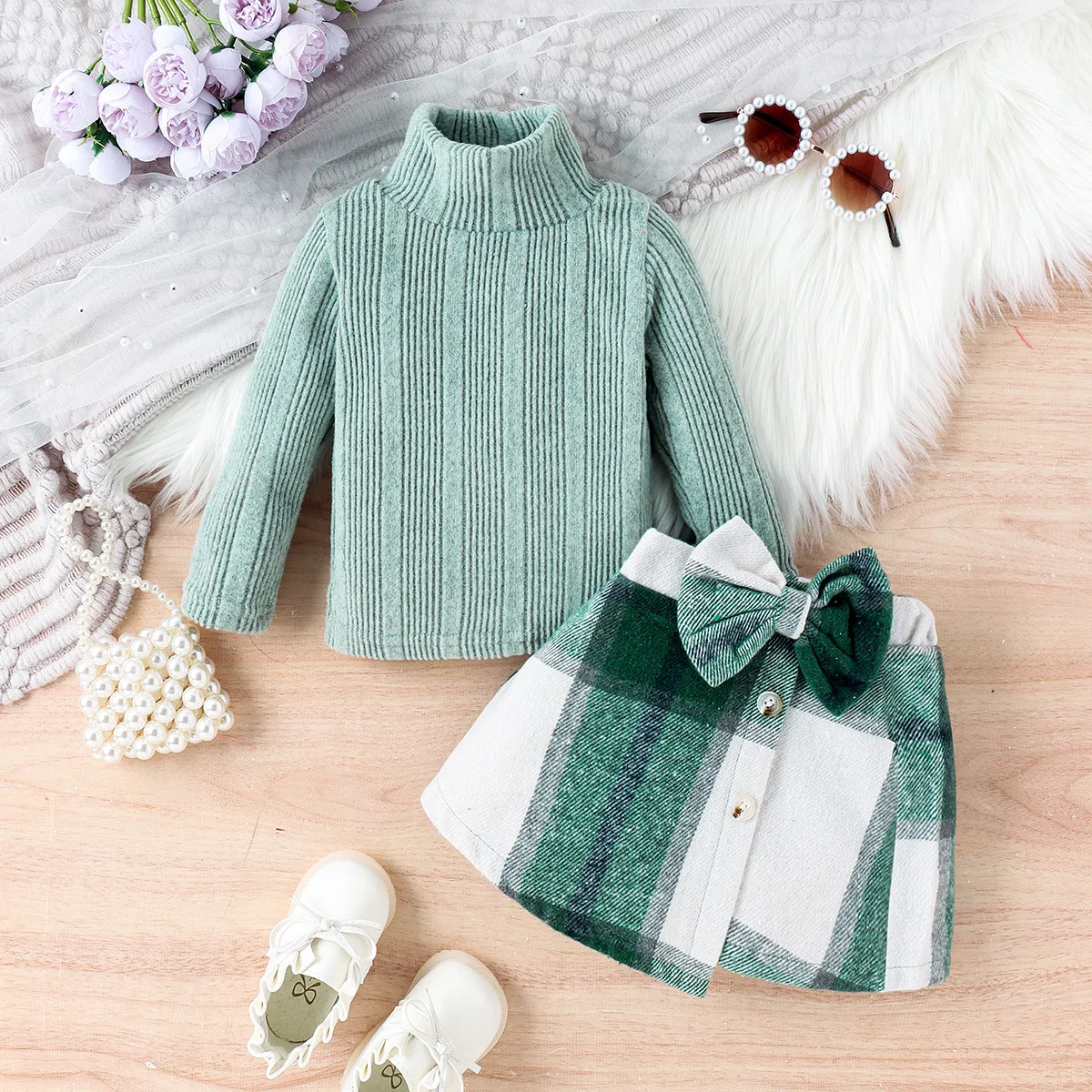 Детское праздничное платье с цветочным принтом