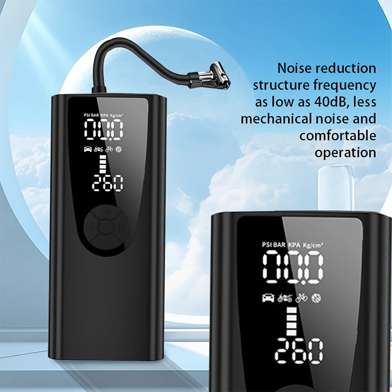 Mini Cordless 6000mAh Tire Inflator Digital Automatic Tire Inflators Portable Air Pump Car Air Compressor for Car - view 6