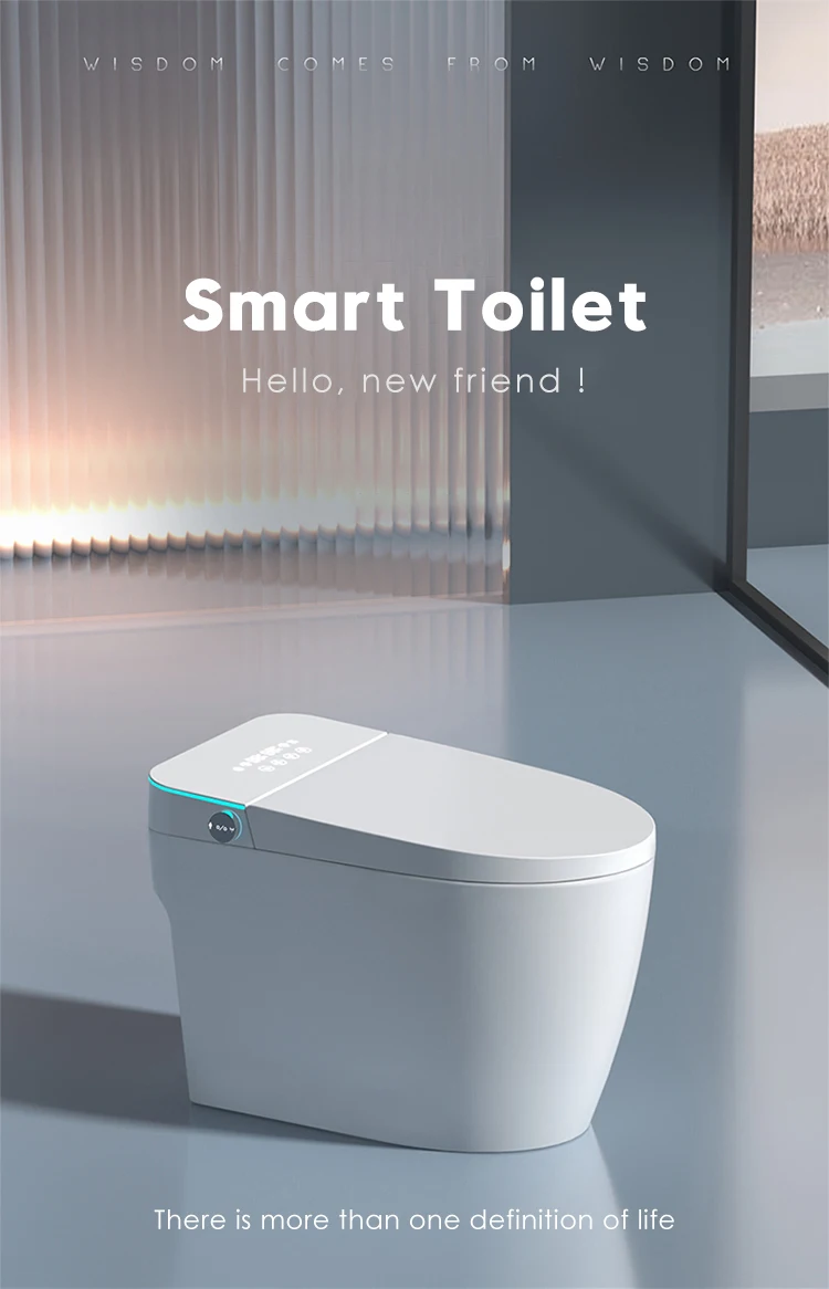 Intelligent Sanitary Ware Elongated Ceramic Automatic Smart Toilet with ...