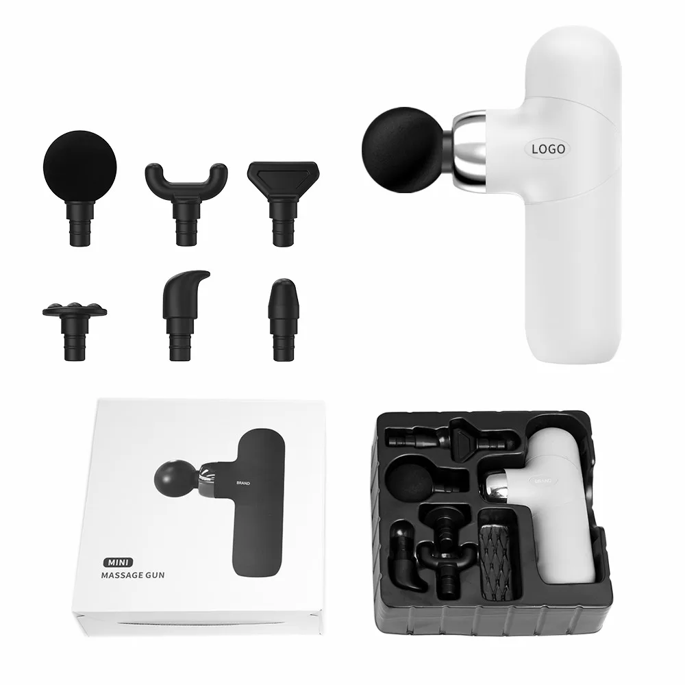 2021 Model Deep Tissue Percussion Mini Muscle Massage Gun Powerful Cordless Sports Gym Massager with Custom Logo