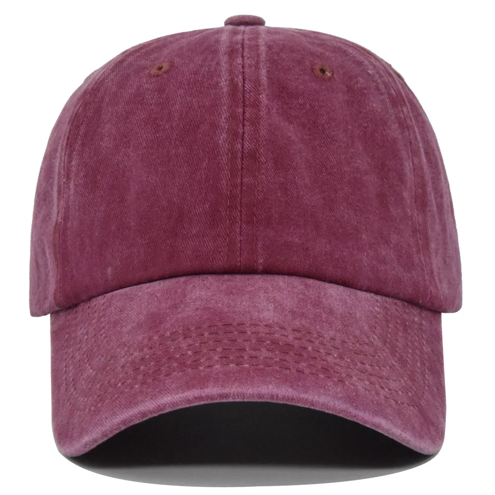 Customized embroidery logo dad plain baseball cap wholesale 100% cotton washed baseball caps