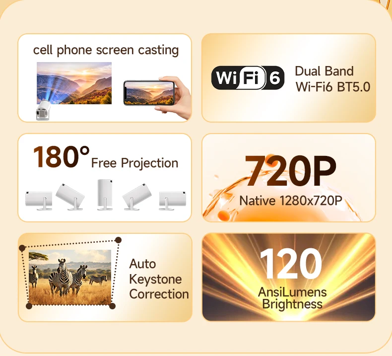 Mini Projector PK Hot Sales 4K Hy300 Pro Full Hd Home Theater Proyector Mini Smart Android Projectors Portable Projector