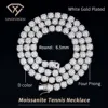 white gold plated 6.5mm