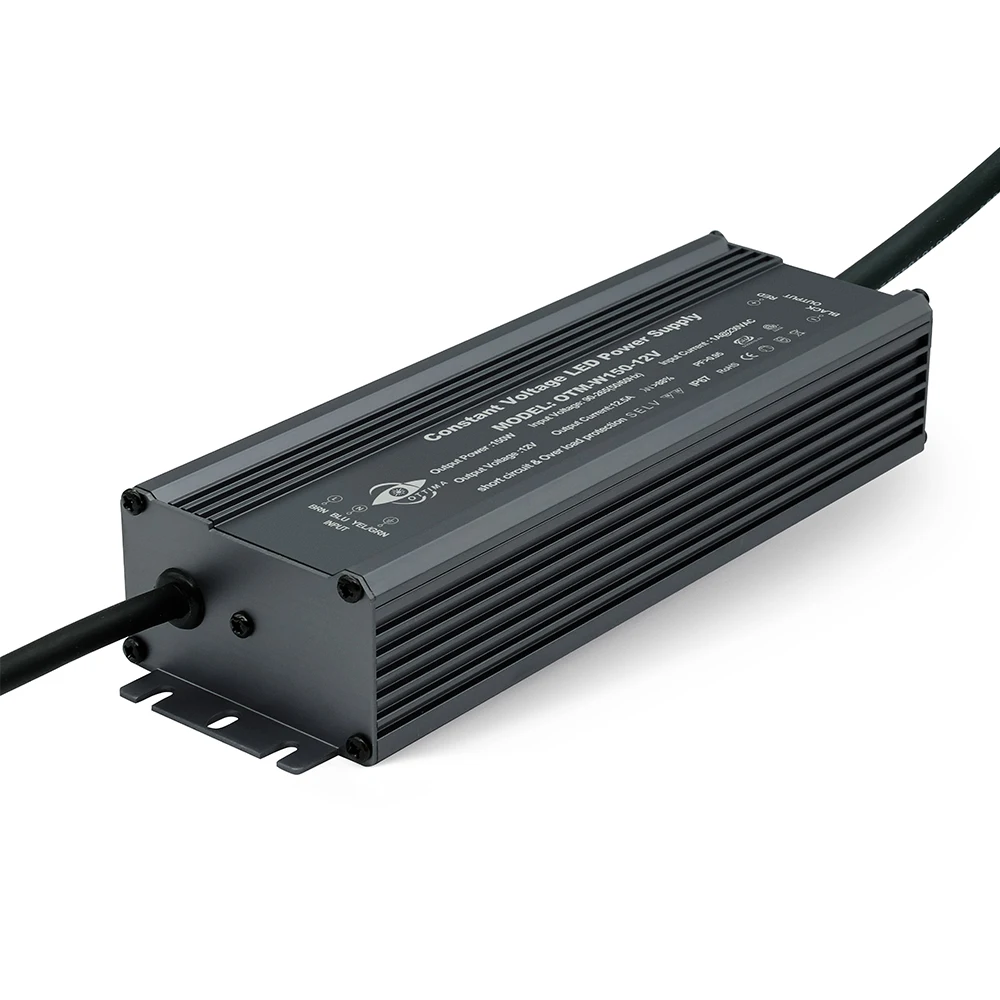 Hot Selling IP67 CE Approved Output 12v Base Vhf Radio Switching High PF Short Circuit protection Power Supply 150W LED Adaptor