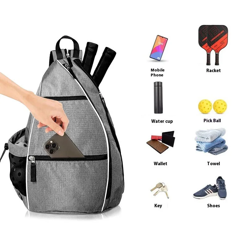 Paddle Racket Backpack Adjustable Pickleball Racket Backpack With Fence Hook Water Bottle ...