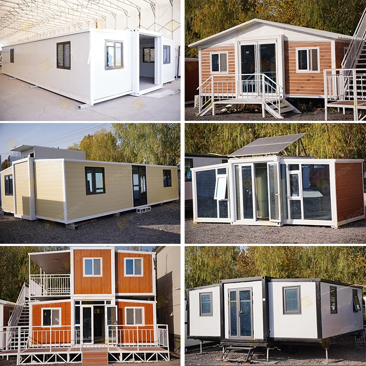 China Prefabricated 20Ft 40Ft Tiny Home 3 4 5 Bedroom Container House for Sale Expandable Mobile Foldable Container Prefab Home