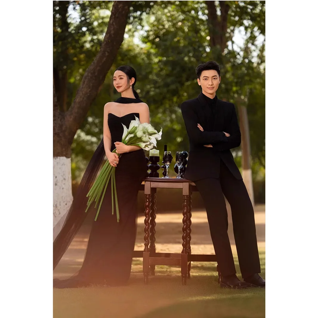 black fairy wedding dress Gothic Black Wedding Dresses Plus Size Size 28W / Black