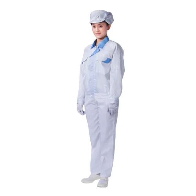Washable Double Color Design Food Pharmaceutical Industry Electronic Industry Esd Jacket With Suit/clean Room Esd Clothes