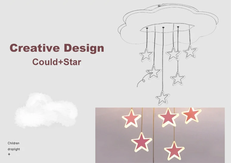 Bedroom lamp modern minimalist lighting LED ceiling creative princess girl children room lamp