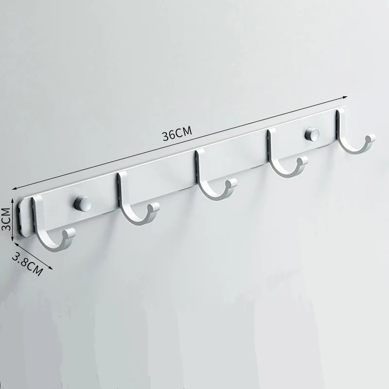Оптовая продажа вместительная алюминиевая вешалка для полотенец ванной комнаты и кухни гардероба крючок пальто