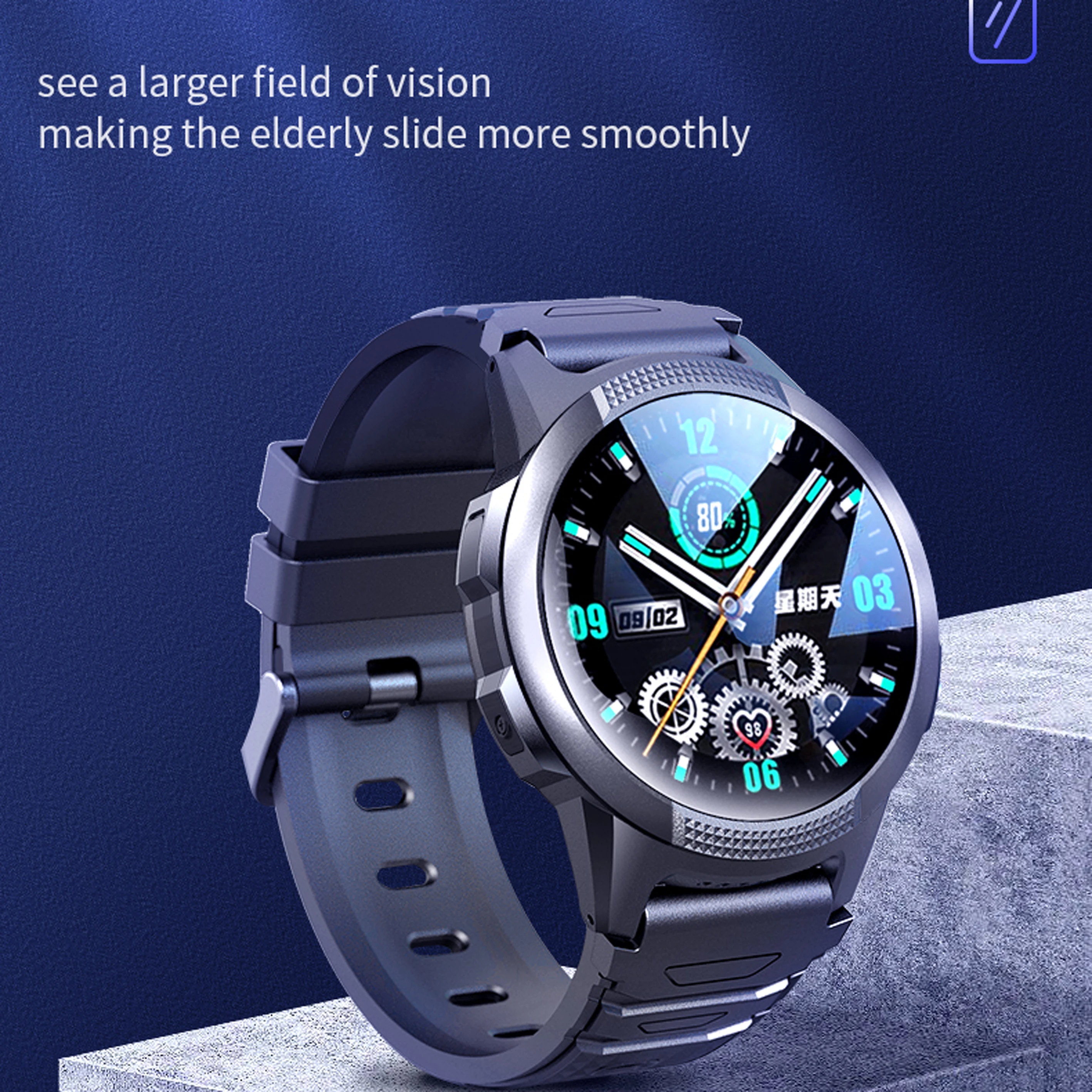 Elderly GPS Smartwatch Waterproof with SOS Calling Touch Screen