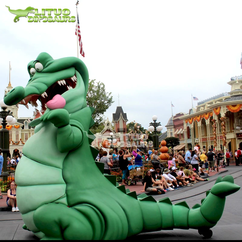 Big Halloween Animatronics Robot Simulation Animal Model Crocodile Head