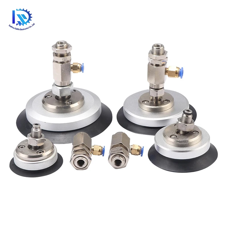 Industrial Pneumatic Suction Cup, PUG/PUYKB 60/80/100/120 Universal Swing Vacuum Suction Cup, Heavy-Duty Rubber Mechanical Hand Gripper