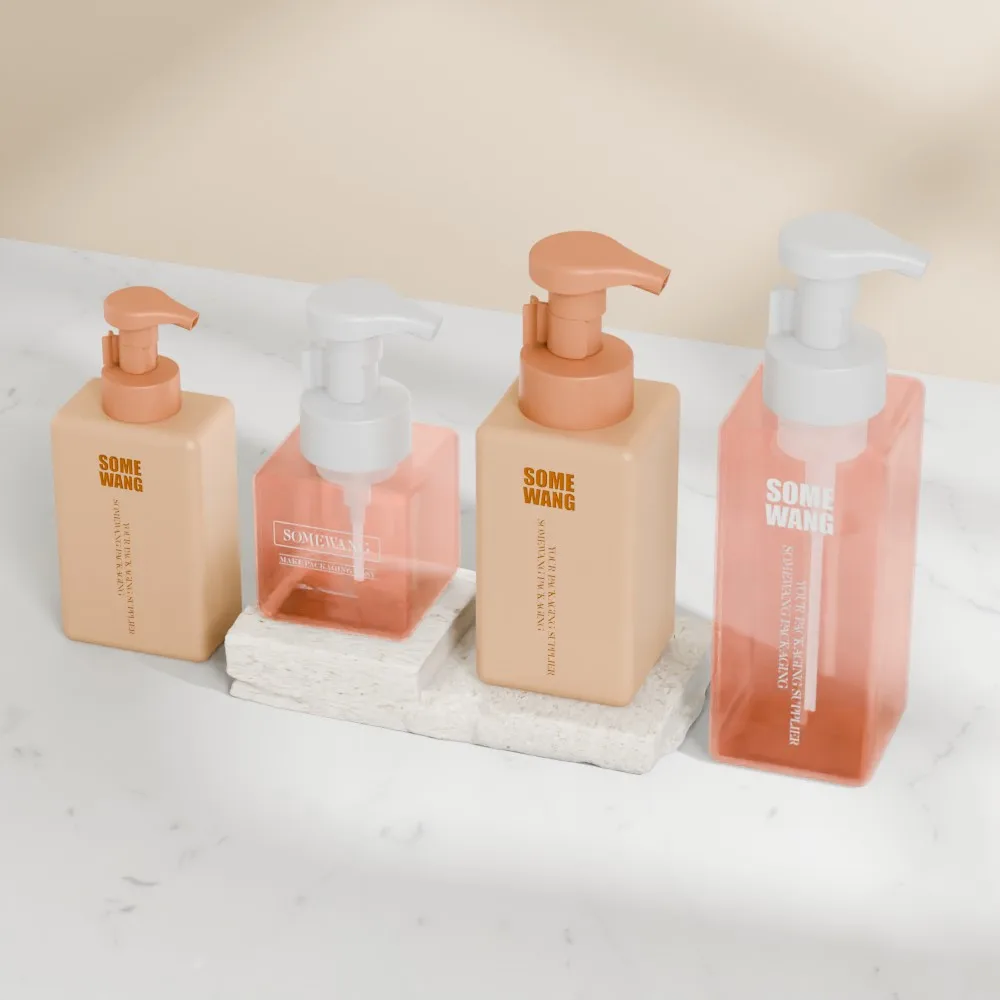Customized 280ml PETG Square Foam Soap and Shampoo Bottle Hand Wash Liquid Plastic Bottle