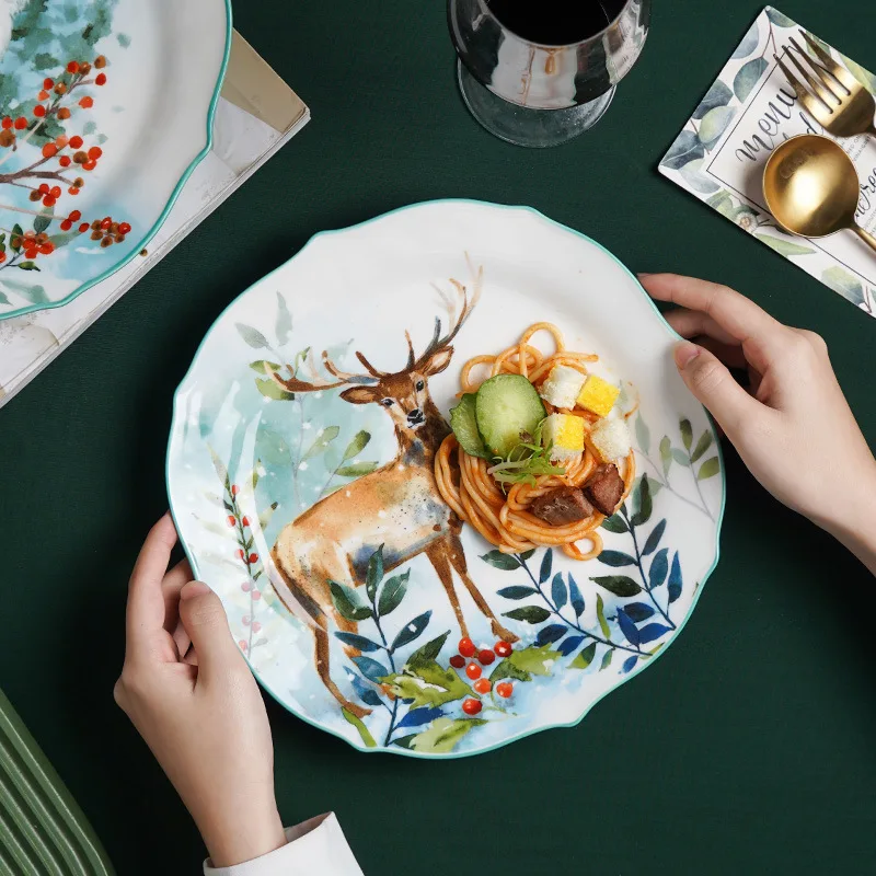 SYL Japanese Luxury Decorative Forest Animals Plates